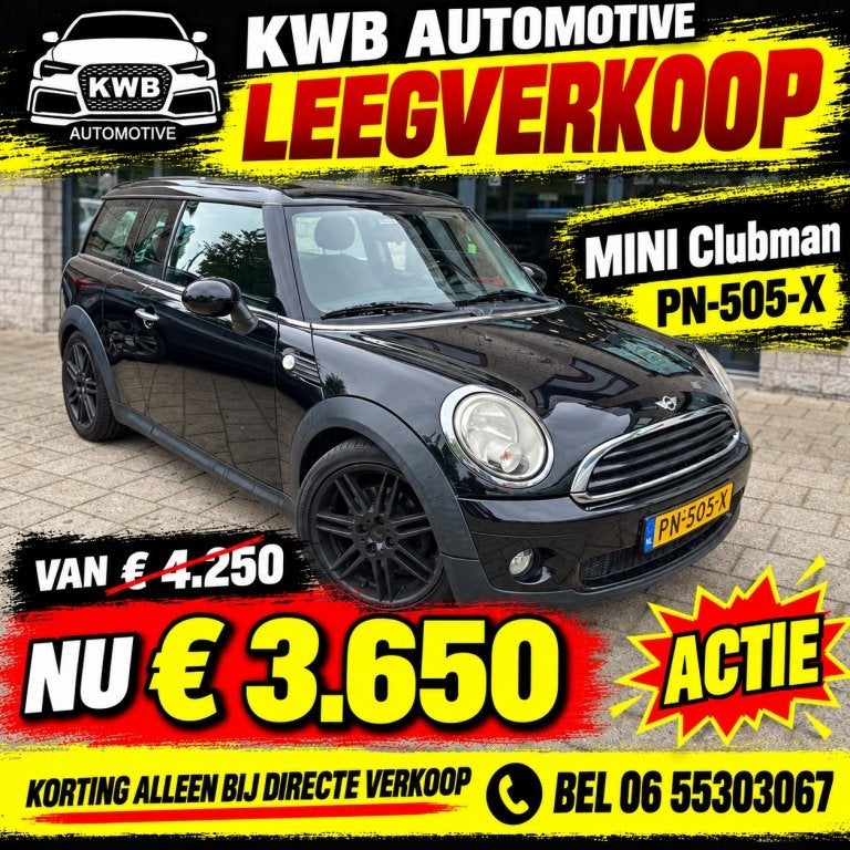 MINI Clubman 1.6 One Chili Nieuwe Distributieketting Beurt, Auto's, Euro 5, Clubman, 4 cilinders, 4 stoelen