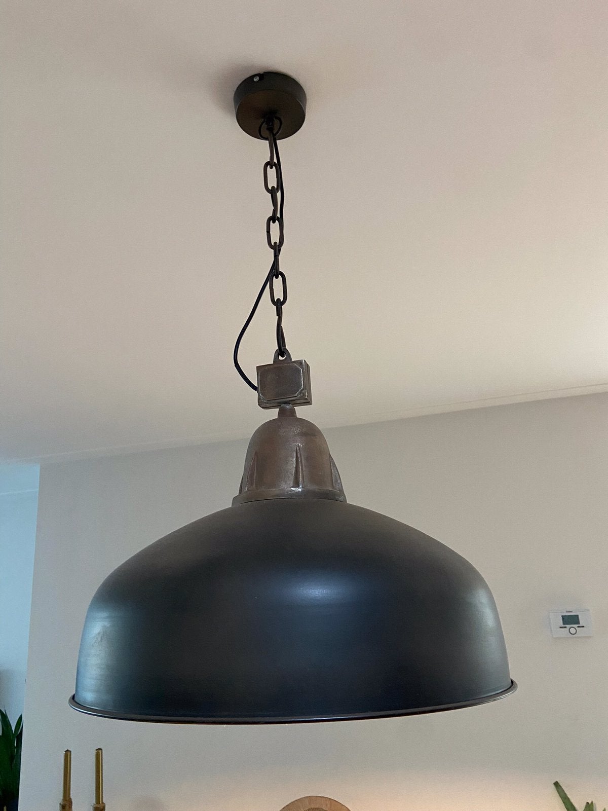 2 antraciet grijze hanglampen, Ophalen, Zo goed als nieuw