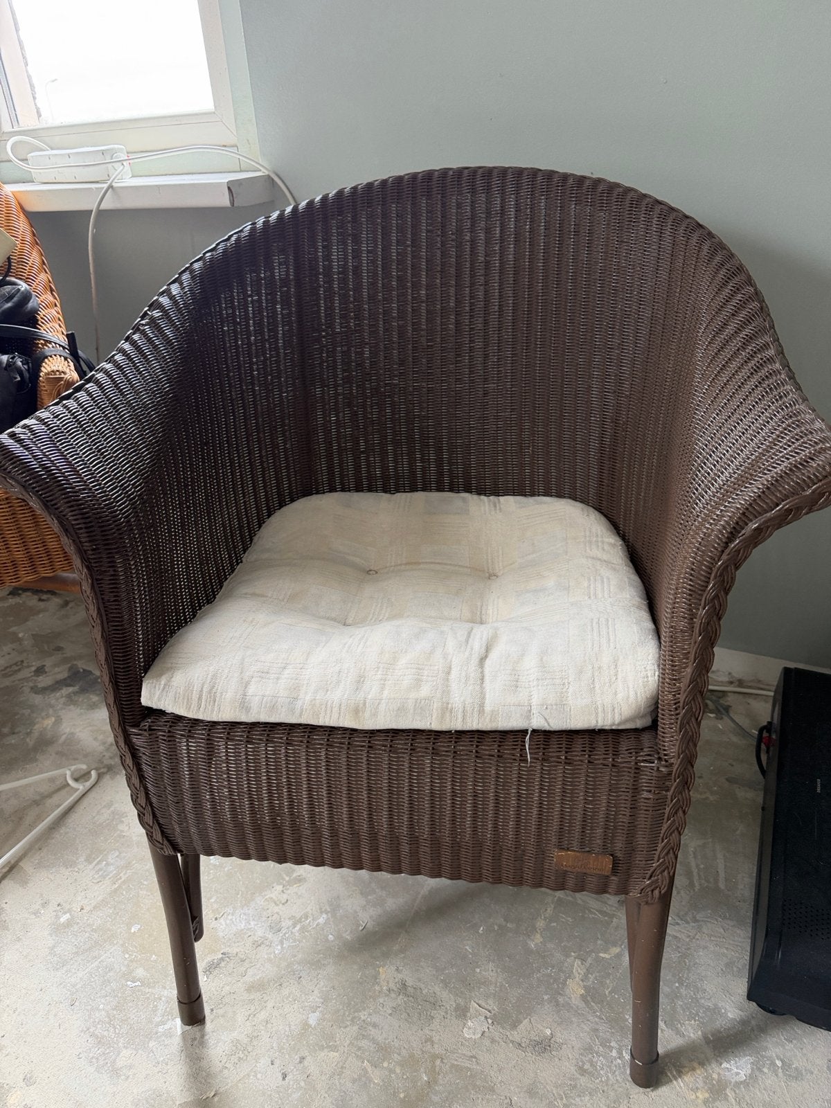 Rotan fauteuil - Bruin en naturel, Huis en Inrichting, Stoelen, Ophalen, Gebruikt, Twee, Bruin