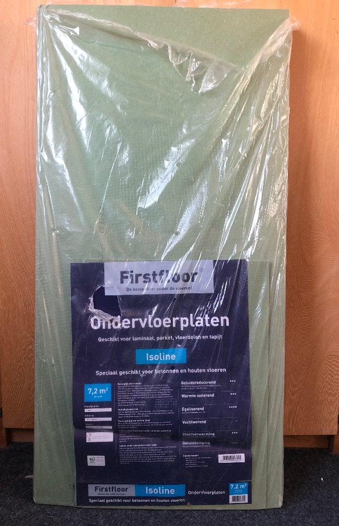 NIEUW !!: “Firstfloor” Isoline ondervroeg, +/- 6.5 m2, Doe-het-zelf en Verbouw, Vloerdelen en Plavuizen, Ophalen, 50 tot 150 cm