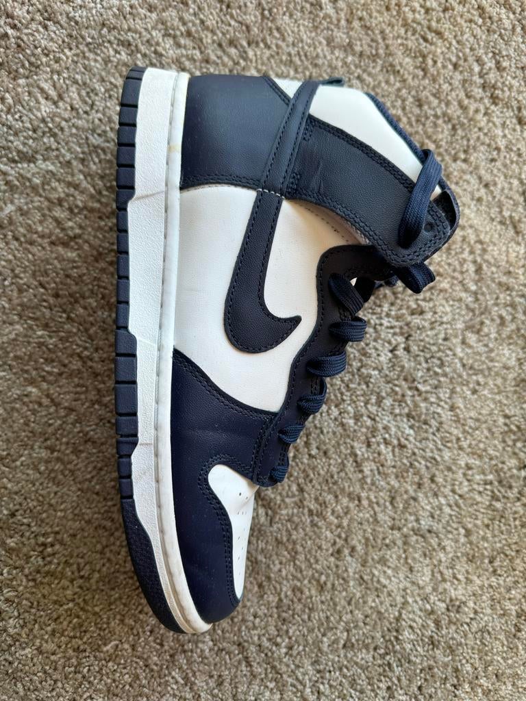 Nike Dunk High Championship Navy, Blauw, Ophalen of Verzenden, Sneakers of Gympen, Zo goed als nieuw