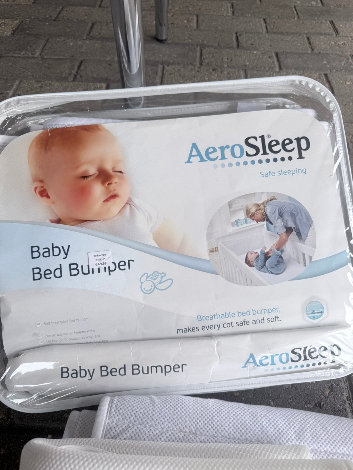 AeroSleep Baby Bed Bumper - Ademende Bedrandbeschermer, Kinderen en Baby's, Babywiegjes en Ledikanten, Ophalen of Verzenden, Zo goed als nieuw
