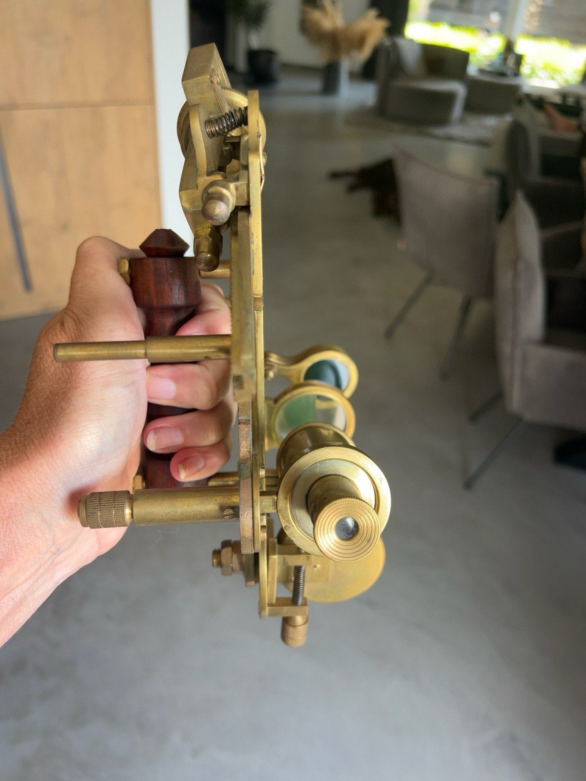 Messing Sextant T. Cook London No. 352 in Houten Kis, Antiek en Kunst, Antiek | Gereedschap en Instrumenten, Ophalen