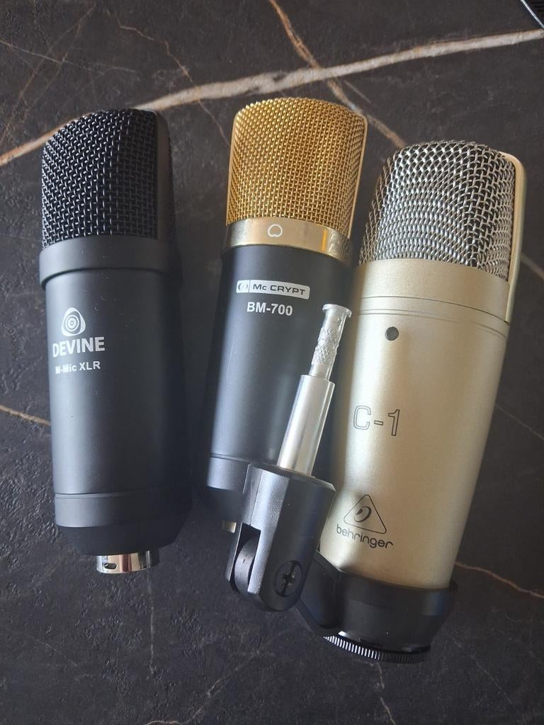 Studiomicrofoons: Devine, Mc Crypt, Behringer C-1, Ophalen of Verzenden