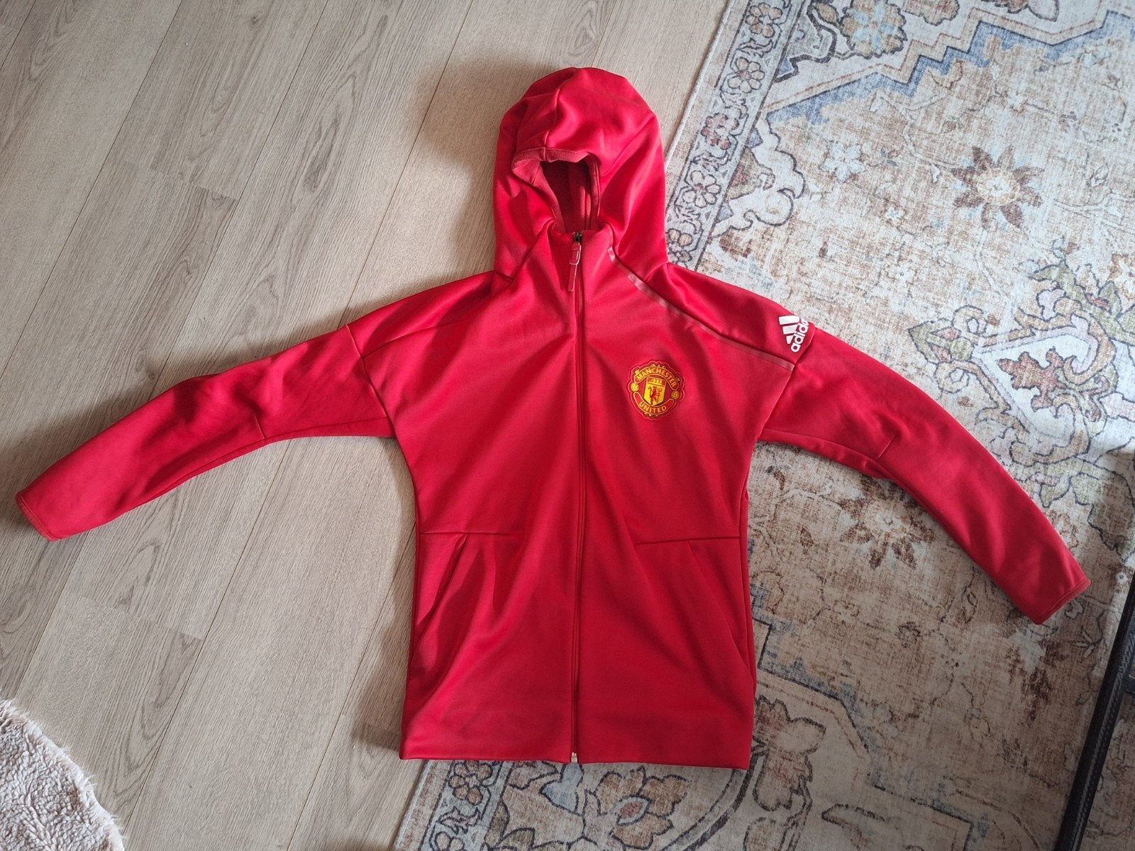 Adidas Manchester United Trainingsjack Rood, Kleding | Heren, Overige maten, Ophalen of Verzenden, Zo goed als nieuw, Adidas