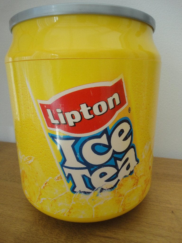 Vintage Lipton Ice Tea koeler / ijsemmer - 23x19 cm, Verzamelen, Ophalen of Verzenden, Gebruikt, Gebruiksvoorwerp