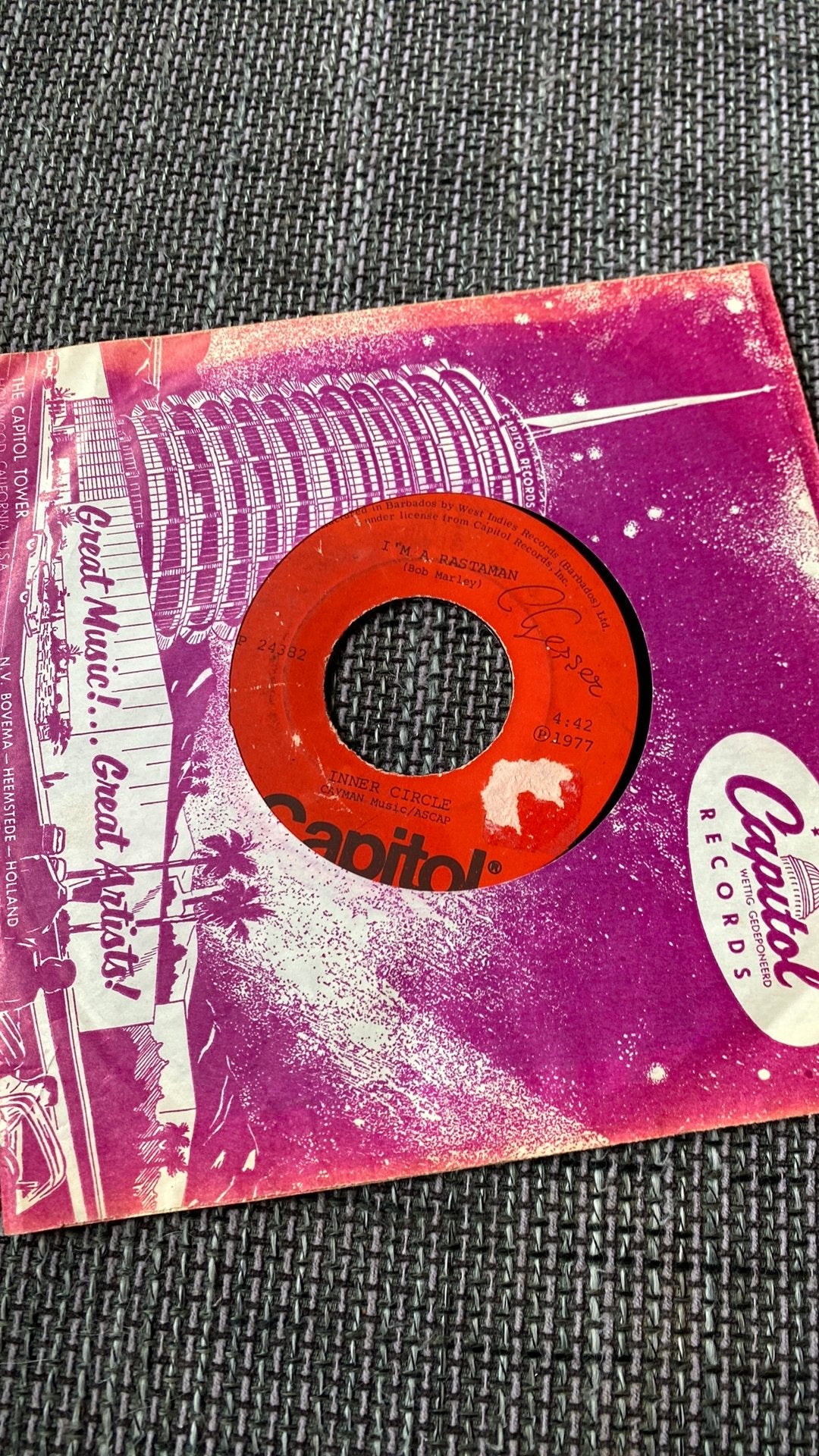 Vinyl single Inner Circle Bob Marley - I’m a rastaman, Ophalen of Verzenden, Gebruikt, Pop
