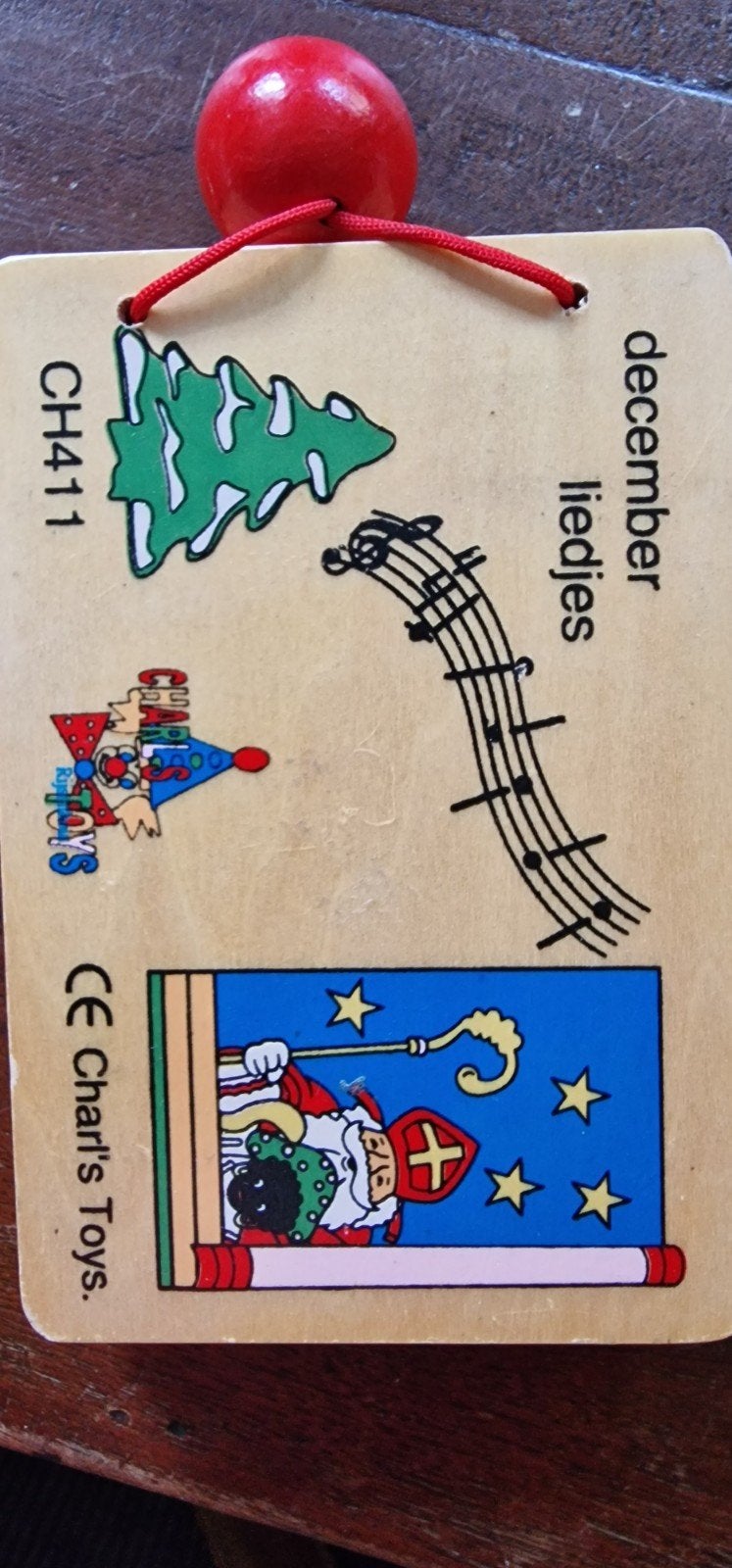 Houten boekje december liedjes Sinterklaas Kerst, Ophalen of Verzenden, Gelezen, Uitklap-, Voel- of Ontdekboek