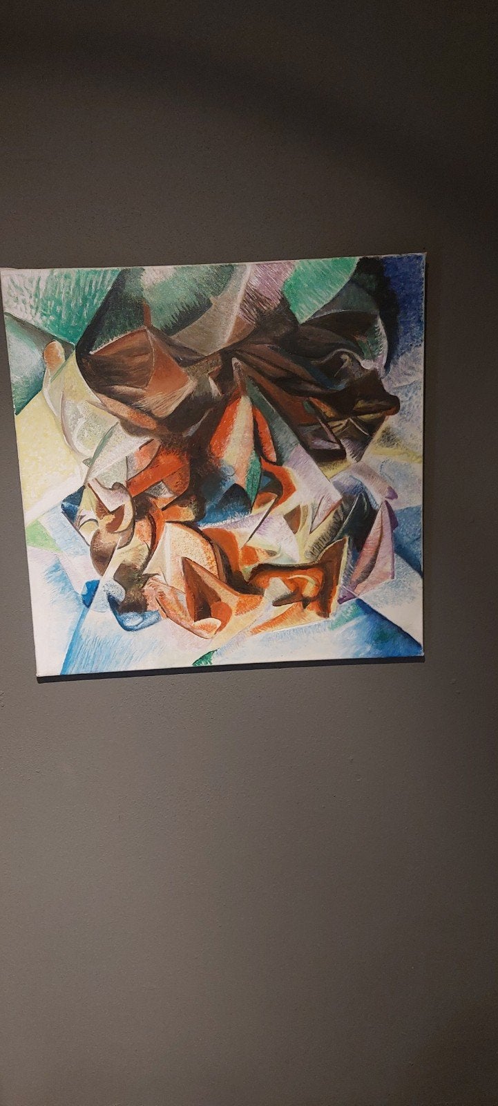 Abstract Schilderij: Dynamische Vormen en Kleuren, Ophalen of Verzenden
