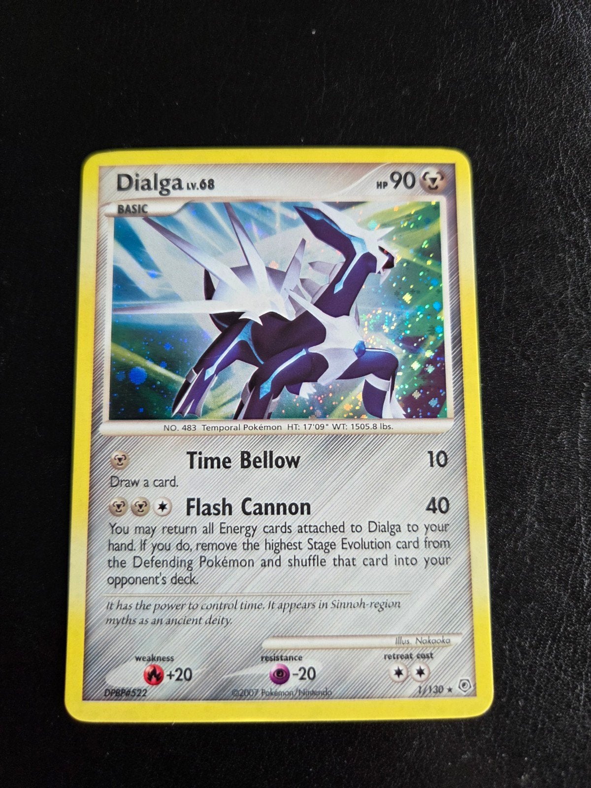 Dialga Lv.68 Pokémon Kaart - Basis Set, Ophalen of Verzenden, Gebruikt, Losse kaart