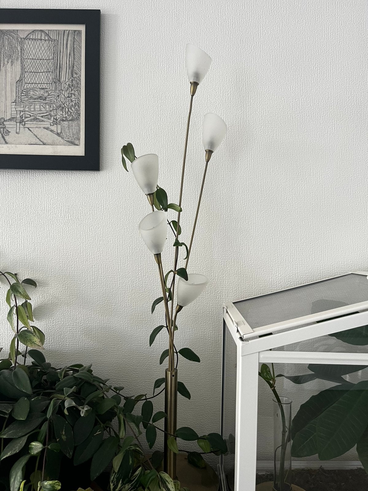 Dimbaar messingkleurig sta-lampje Jan des Bouvrie, Huis en Inrichting, Ophalen of Verzenden, Zo goed als nieuw, Minder dan 100 cm