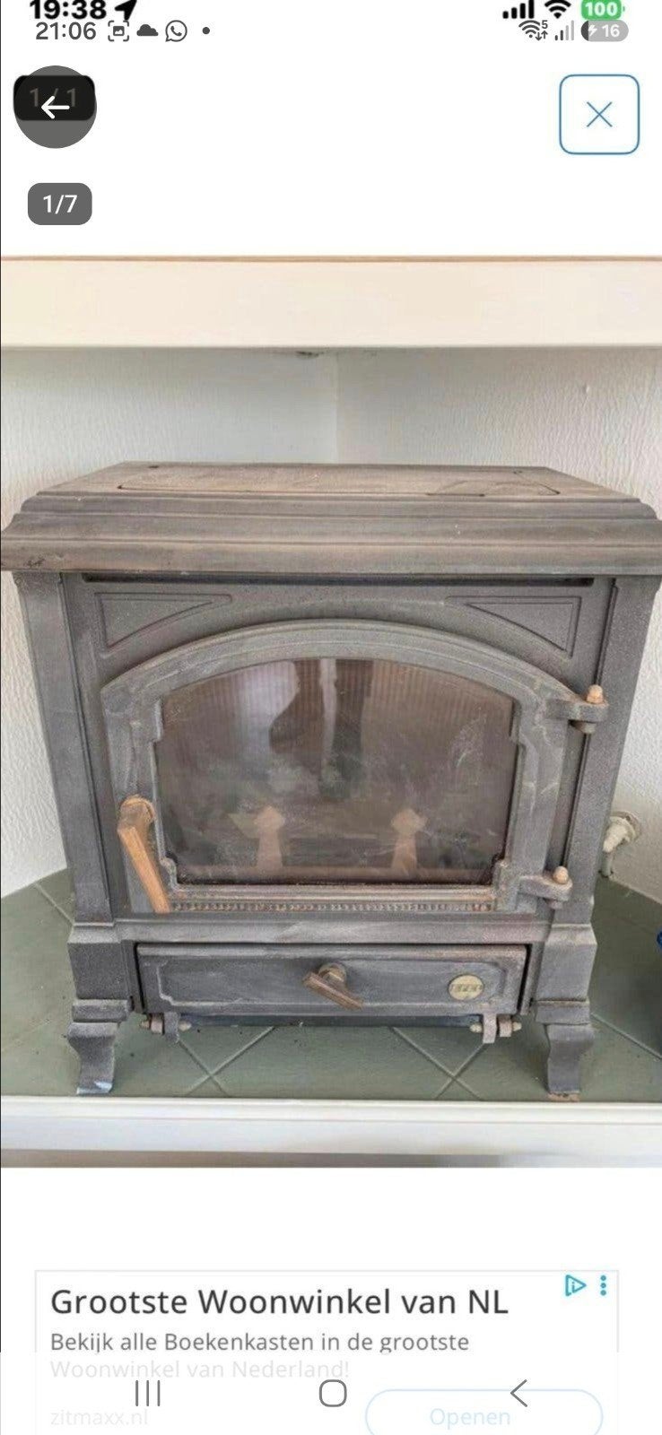 gietijzeren kachel, Ophalen of Verzenden, Hout, Houtkachel