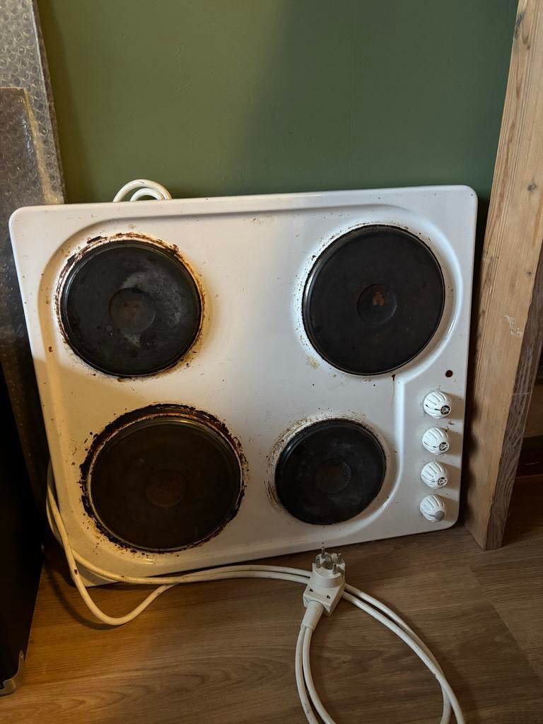 Elektrische kookplaat met 4 zones, Witgoed en Apparatuur, Fornuizen, Ophalen, Gebruikt, Minder dan 85 cm, 4 kookzones