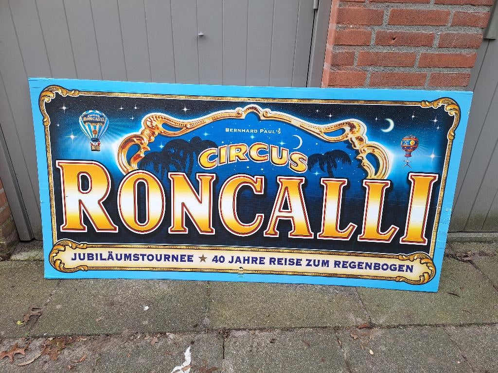 Circus Roncalli reclamebord - Groot bord -, Ophalen, Zo goed als nieuw