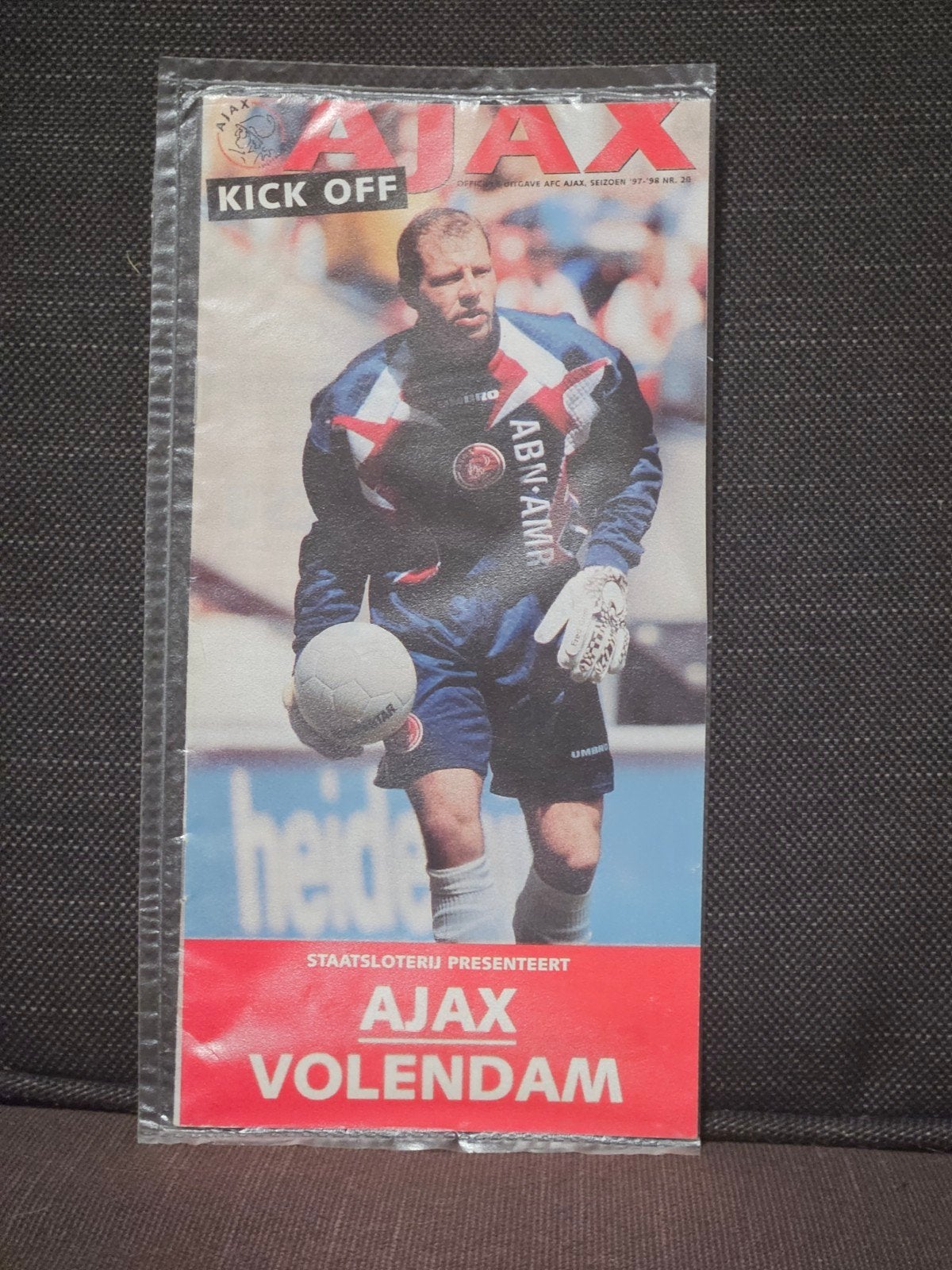 Ajax Kick Off Programma - Ajax - Volendam 1998, Ophalen of Verzenden, Zo goed als nieuw, Ajax, Boek of Tijdschrift
