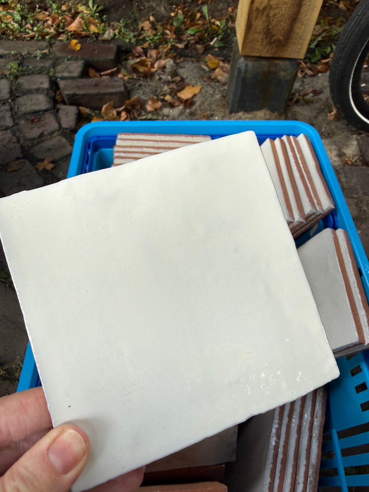 NIEUWE Zelliges/“Witjes” tegeltjes 13x13 150 stuks, Ophalen, Minder dan 20 cm, Zo goed als nieuw, Minder dan 5 m²