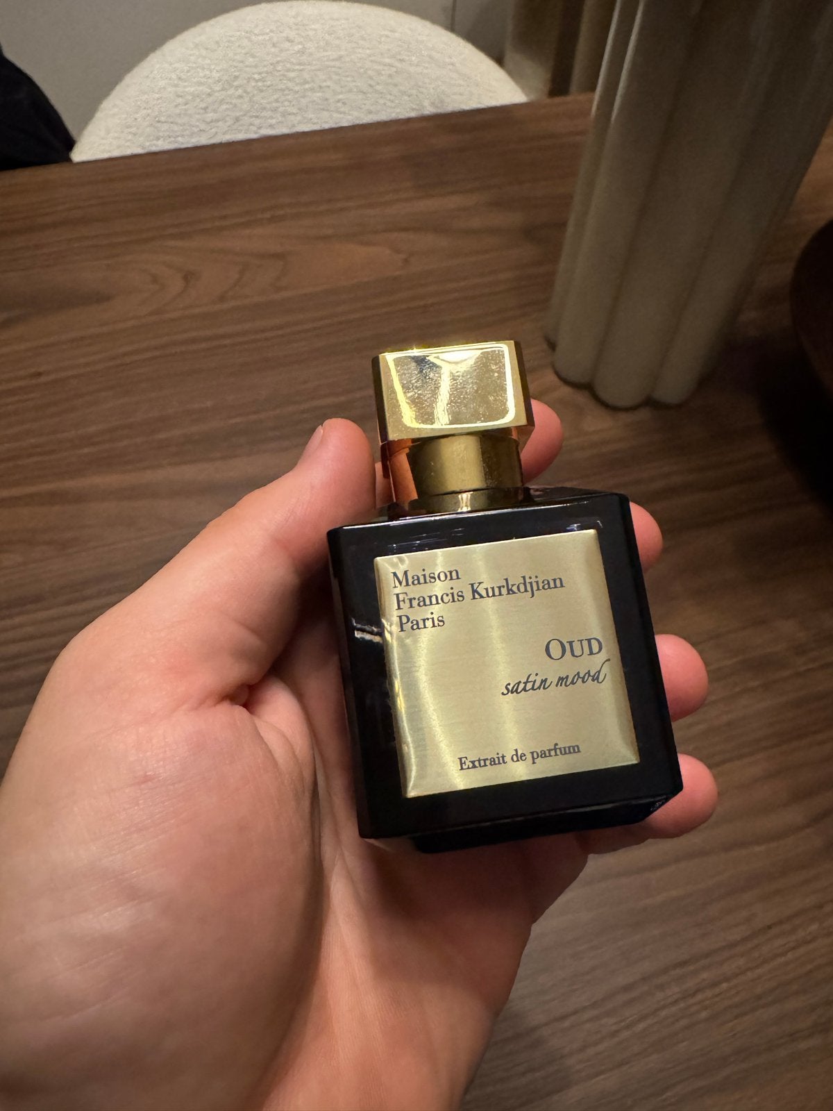 Maison Francis Kurkdjian OUD satin mood Extrait de parfum, Sieraden, Tassen en Uiterlijk, Ophalen of Verzenden, Zo goed als nieuw