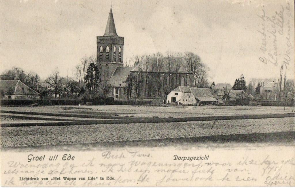 MM57 Ede Wageningen 1916 Dorpsgezicht zegels /stempel !!!, Verzenden, Voor 1920, Gelopen, Gelderland