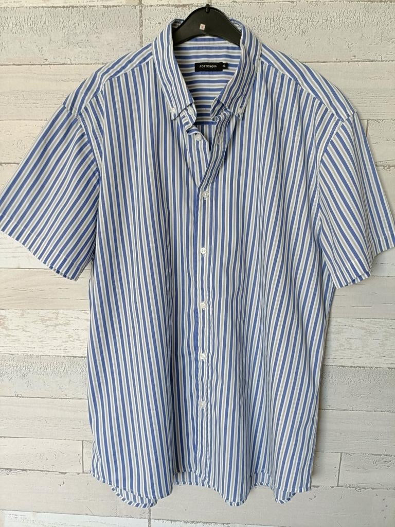 Portonova gestreept overhemd XL, Ophalen of Verzenden, Zo goed als nieuw, Halswijdte 43/44 (XL), PORTONOVA