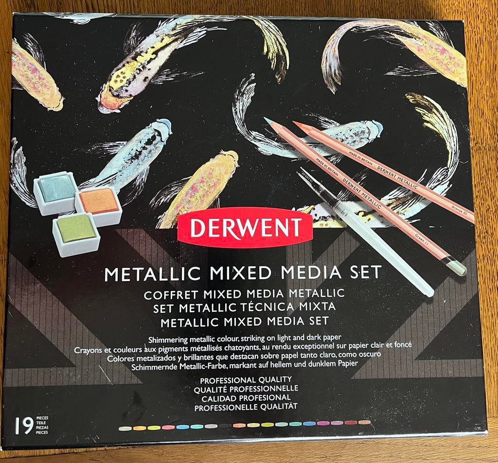 Derwent metallic mixed media set, Hobby en Vrije tijd, Tekenen, Ophalen of Verzenden, Zo goed als nieuw, Potlood of Stift