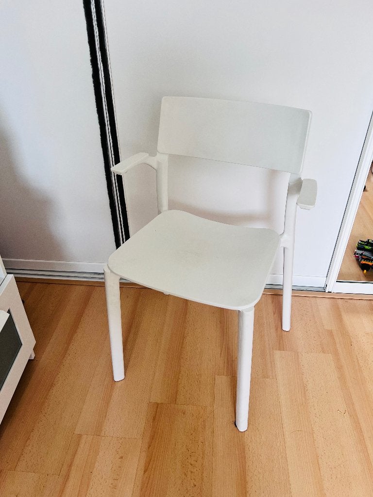 10 IKEA stoelen wit plastic, Huis en Inrichting, Ophalen, Kunststof, Gebruikt, Wit