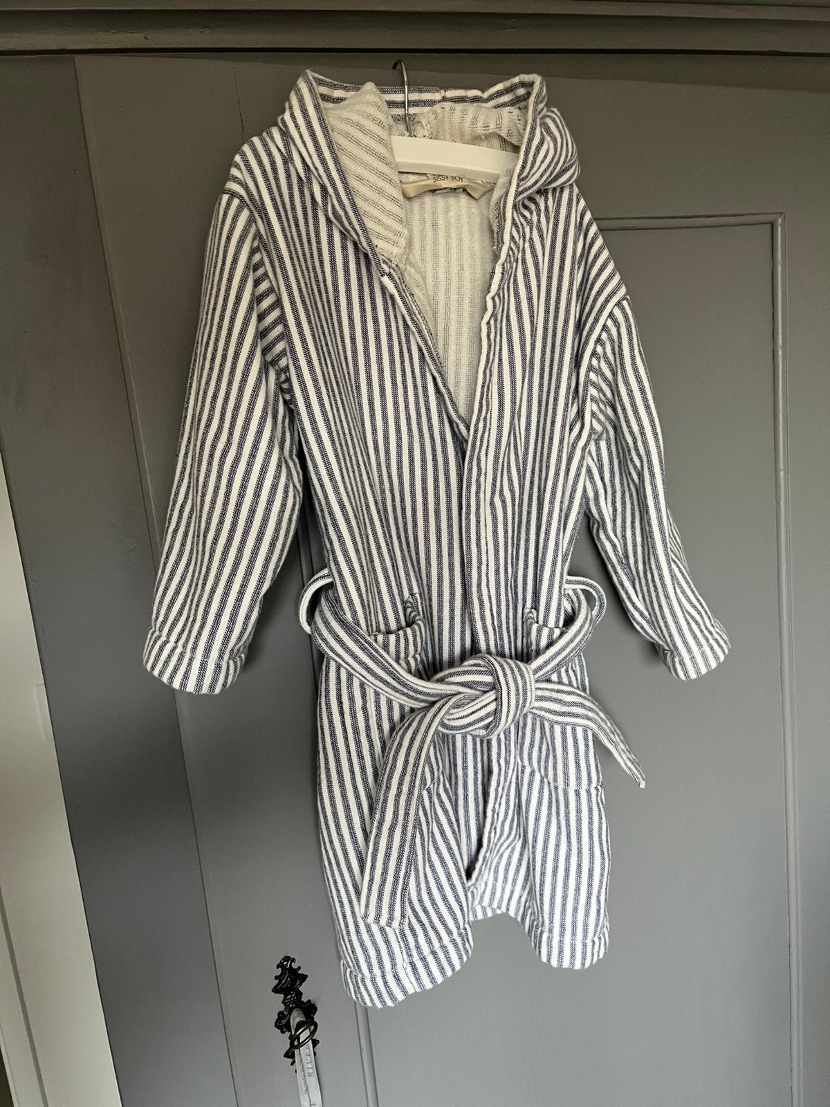 Badjas Sissy-Boy blauw/ wit mt 98/104, Ophalen of Verzenden, Zo goed als nieuw, Jongen of Meisje, Sport- of Zwemkleding