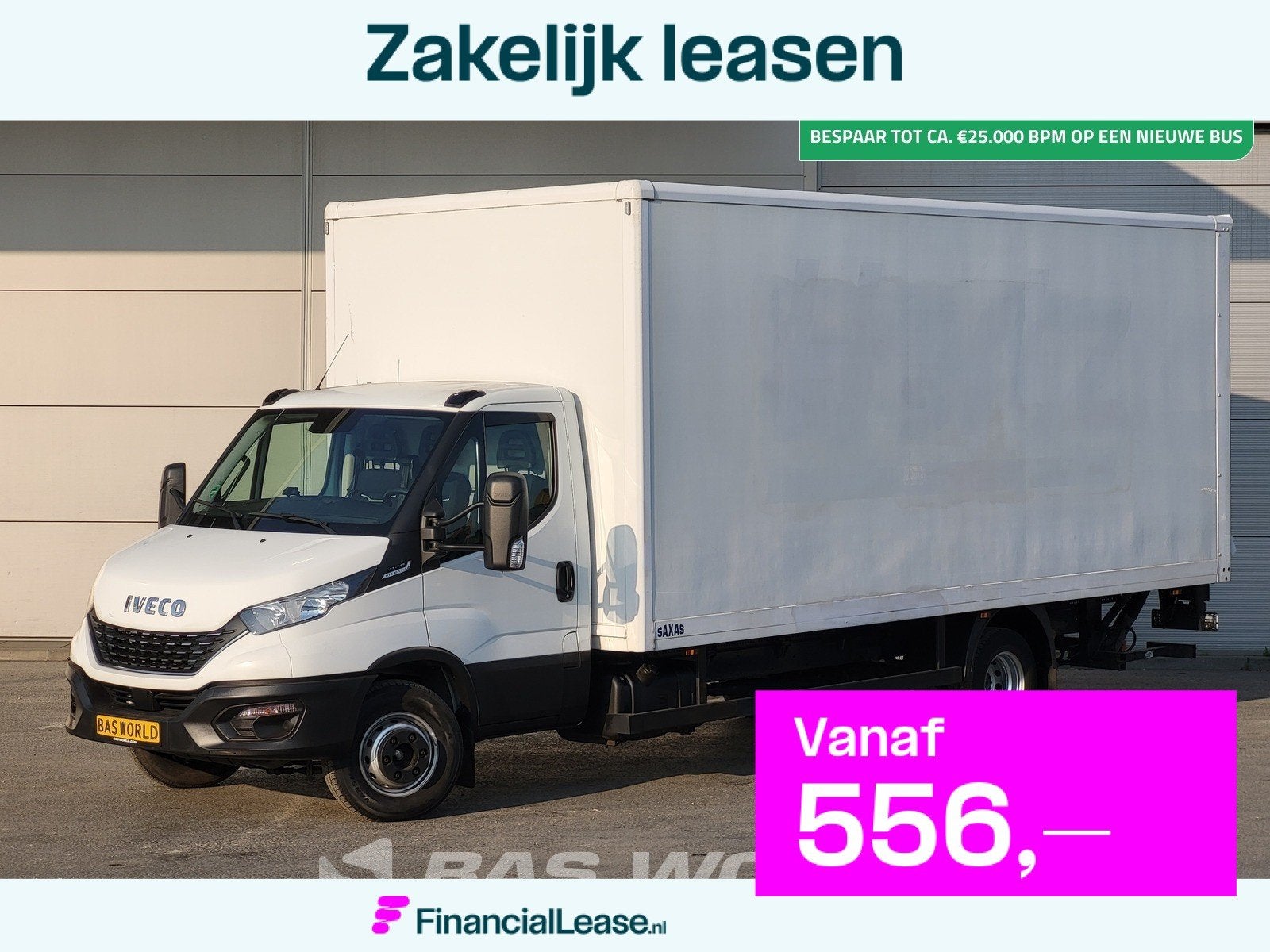 Iveco Daily 72C18 3.0L Automaat 1000KG Laadklep Dubbellucht, Automaat, Stof, Gebruikt, Euro 6