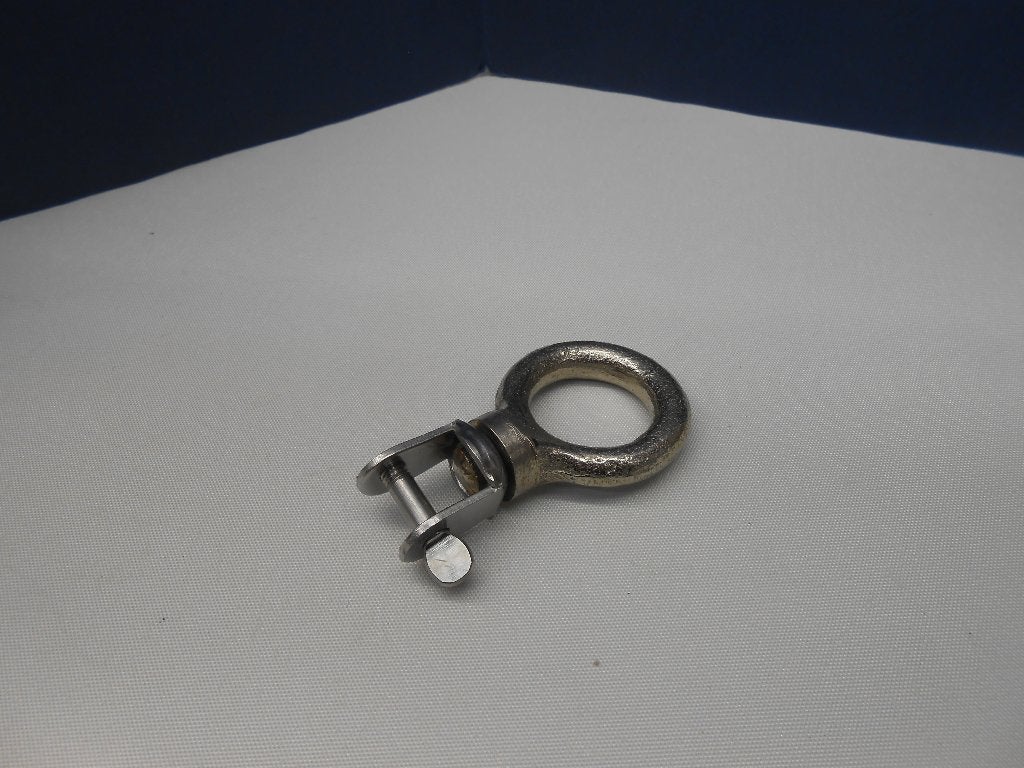 Oogsluiting met wartel, Brons ring (verchroomd),RVS sluiting, Ophalen of Verzenden, Nieuw, Overige typen
