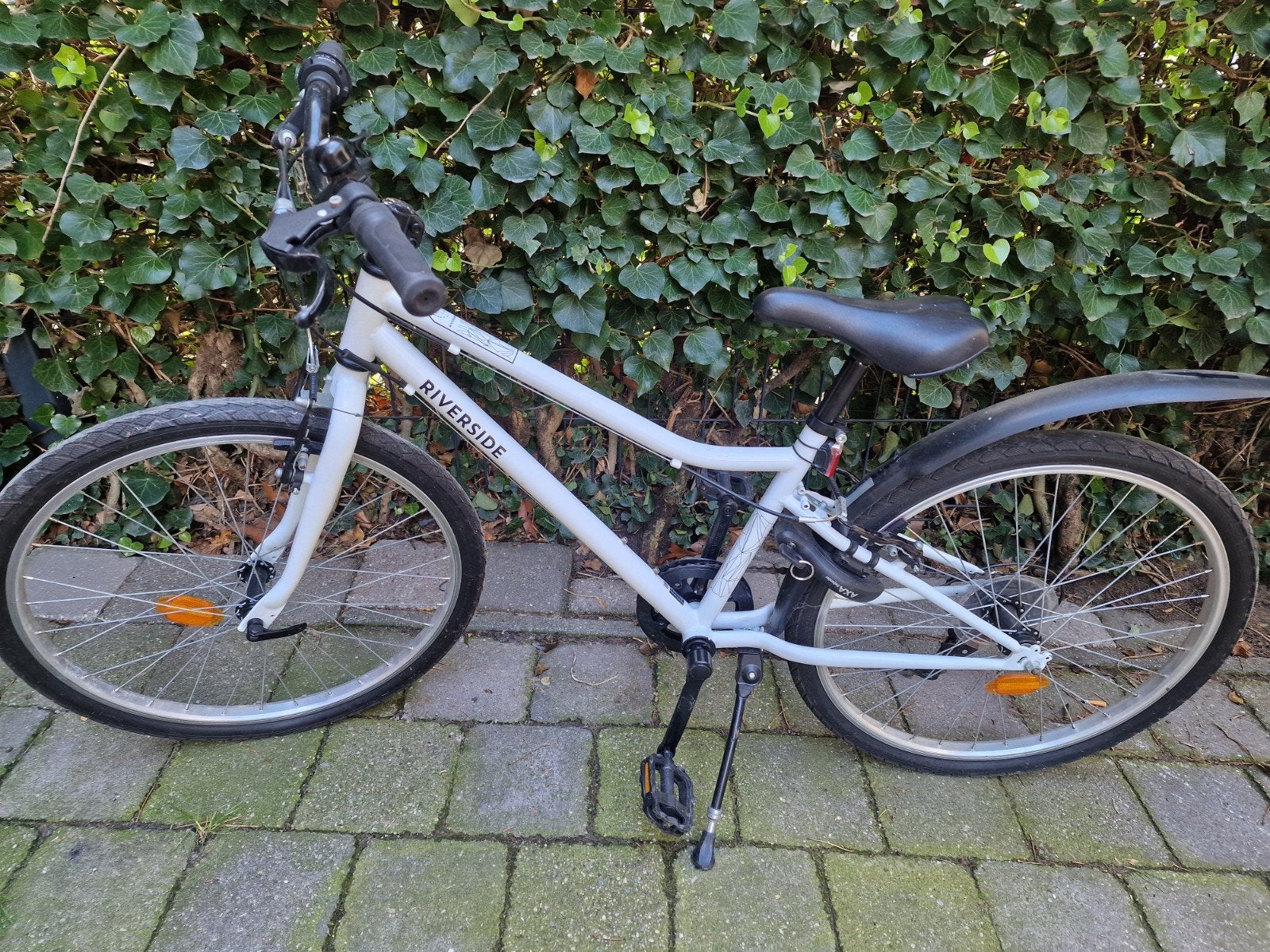 Riverside kinderfiets 24 inch - Wit, Fietsen en Brommers, Ophalen, Velgrem, Riverside, Handrem