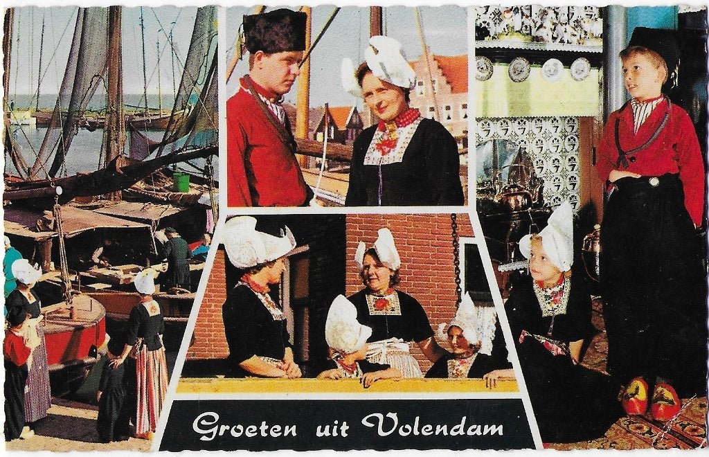 Sus650 Gelopen oude ansichtkaart groeten uit volendam, Ophalen of Verzenden, 1960 tot 1980, Gelopen, Noord-Holland