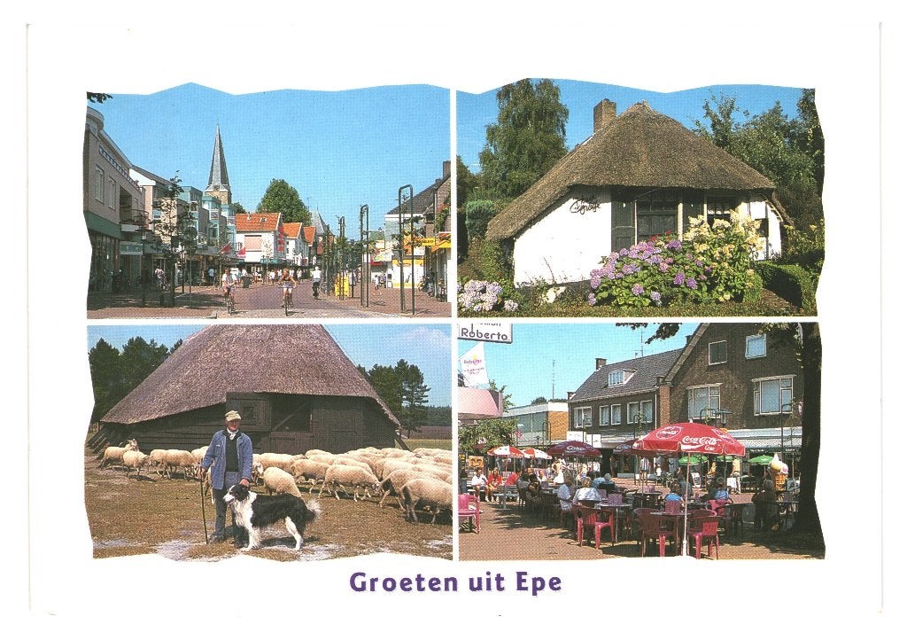 42846 Epe Gld 80+ met Postzegel geen stempel - doorgekrast