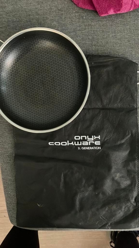 Onyx cookware 2. Generatie koekenpan 25cm, Ophalen of Verzenden, Zo goed als nieuw, Rvs, Koekenpan of Braadpan