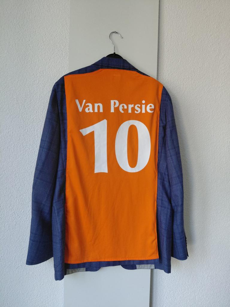 UPCYCLED WK blazer m/l, Kleding | Dames, Maat 38/40 (M), Blauw, Upcycled, Ophalen of Verzenden