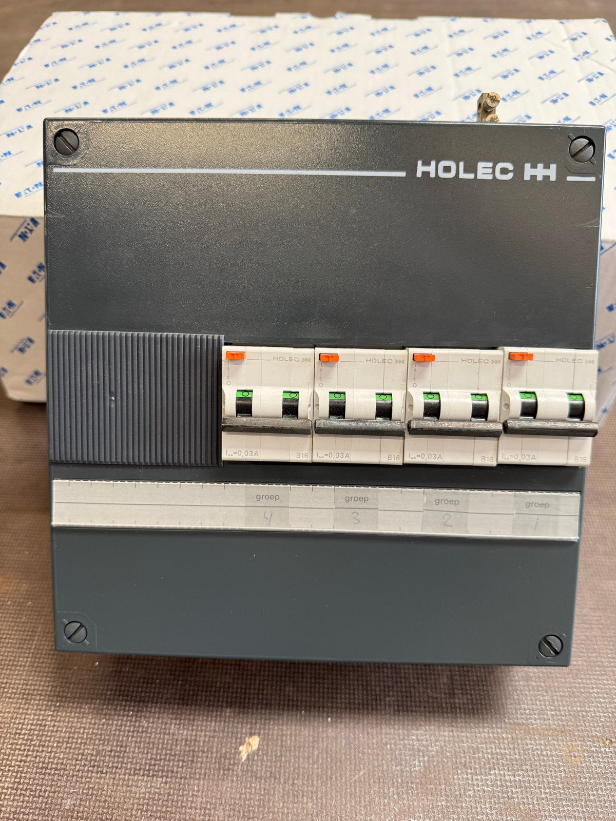 Holec HH Groepenkast met 4 groepenschakelaars, Ophalen, Gebruikt, Overige merken, Groepenkast