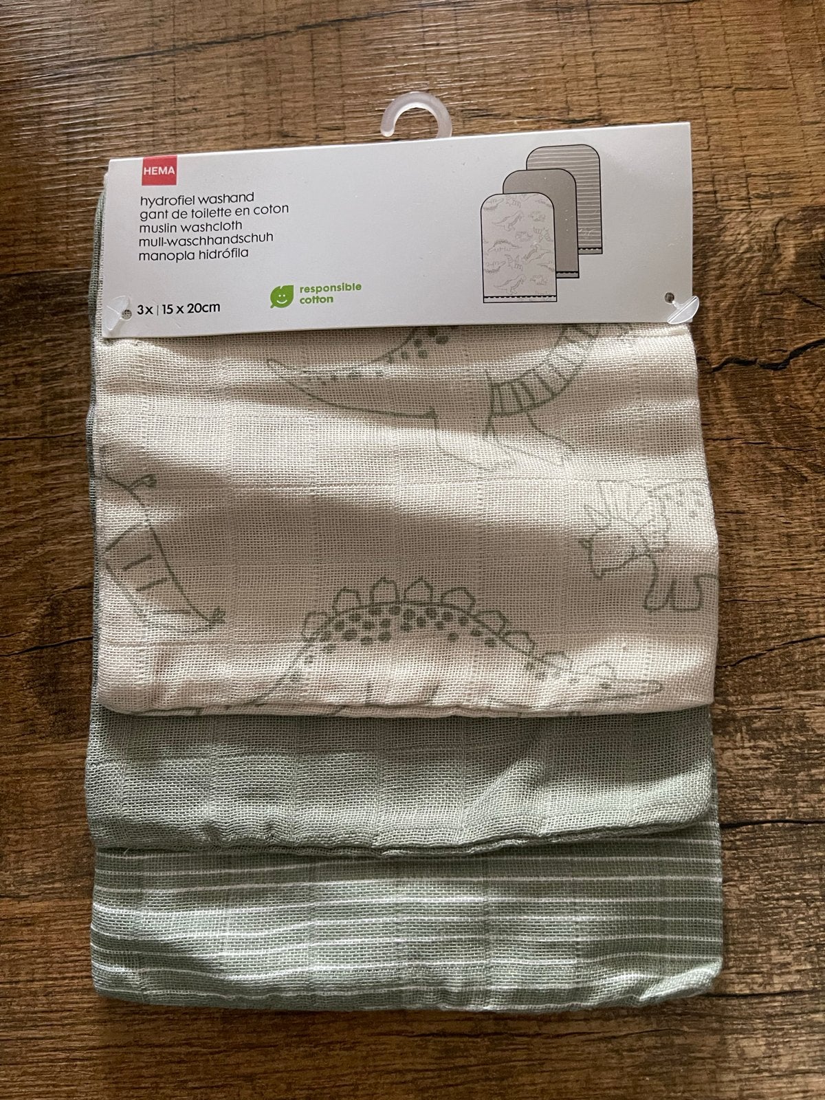 Hema Hydrofiel Washandjes - 3 stuks, Kinderen en Baby's, Ophalen of Verzenden, Nieuw