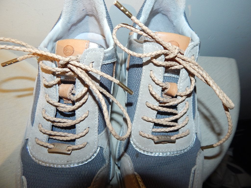 Fred de la Bretoniere sneakers grijs zilver dikkere zool 38, Fred de la Bretoniere, Verzenden, Sneakers of Gympen, Grijs