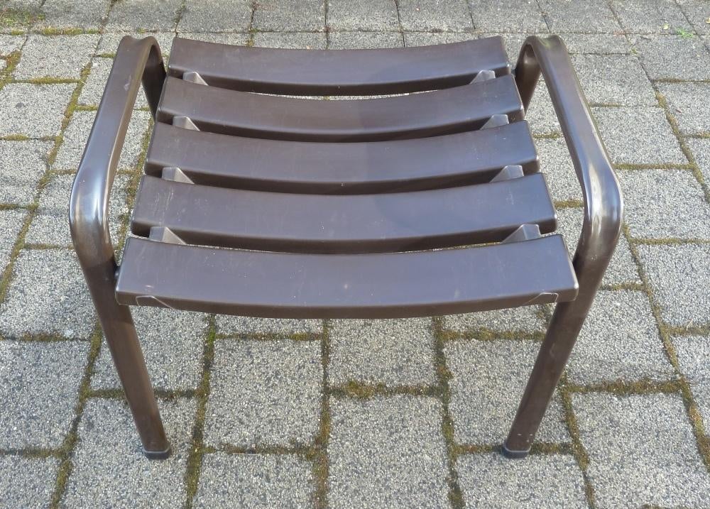 Voetenbankje tuin, Tuin en Terras, Tuinstoelen, Ophalen, Gebruikt, Metaal