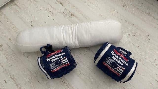 Orthopedisch kussen, zij-lig bamboe kussen, Huis en Inrichting, Slaapkamer | Beddengoed, Eenpersoons, Wit, Ophalen of Verzenden