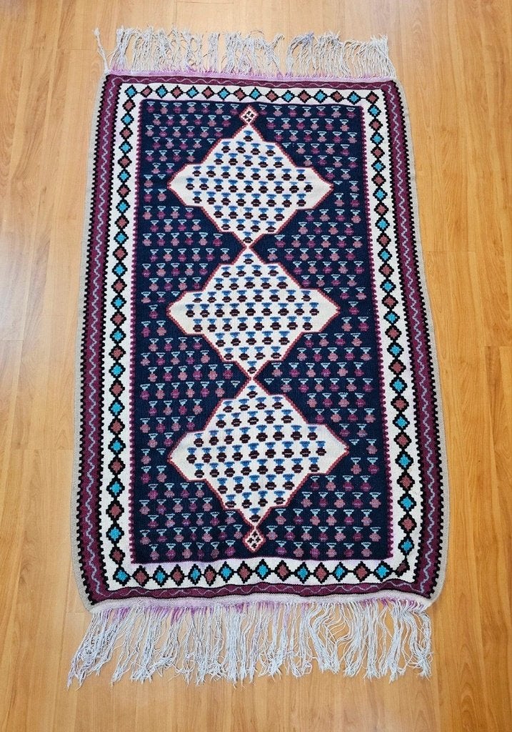 Handgewoven kelim 160/104, 150 tot 200 cm, Djt@dejuistetoon.eu, Ophalen of Verzenden, Zo goed als nieuw