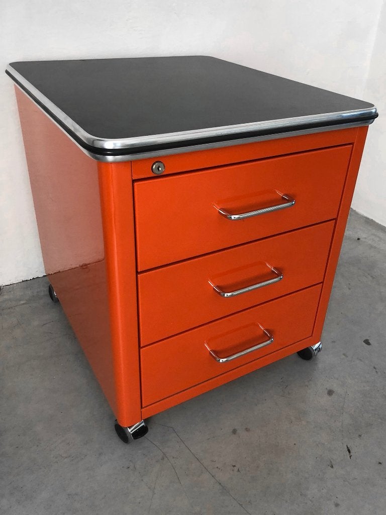 Müller Classic Line trolley – vermiljoen/rood design vintage, Ophalen, Gebruikt, 50 tot 100 cm, Metaal