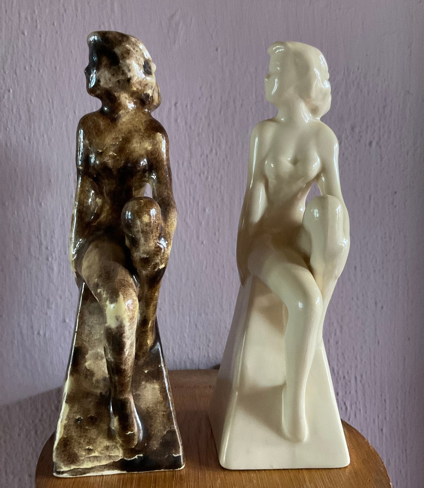 Plateel Art Deco beeldjes Z H plateel Gouda, Ophalen of Verzenden