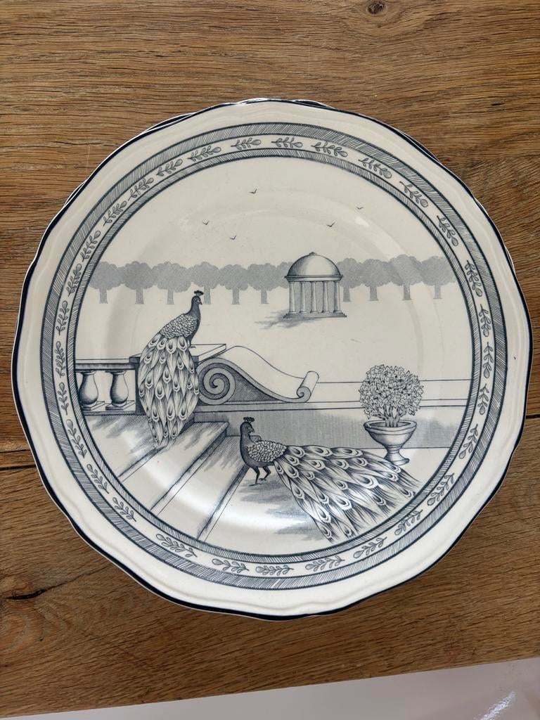 Mason's Georgian Garden Pauw Bord - Vintage Servies, Ophalen