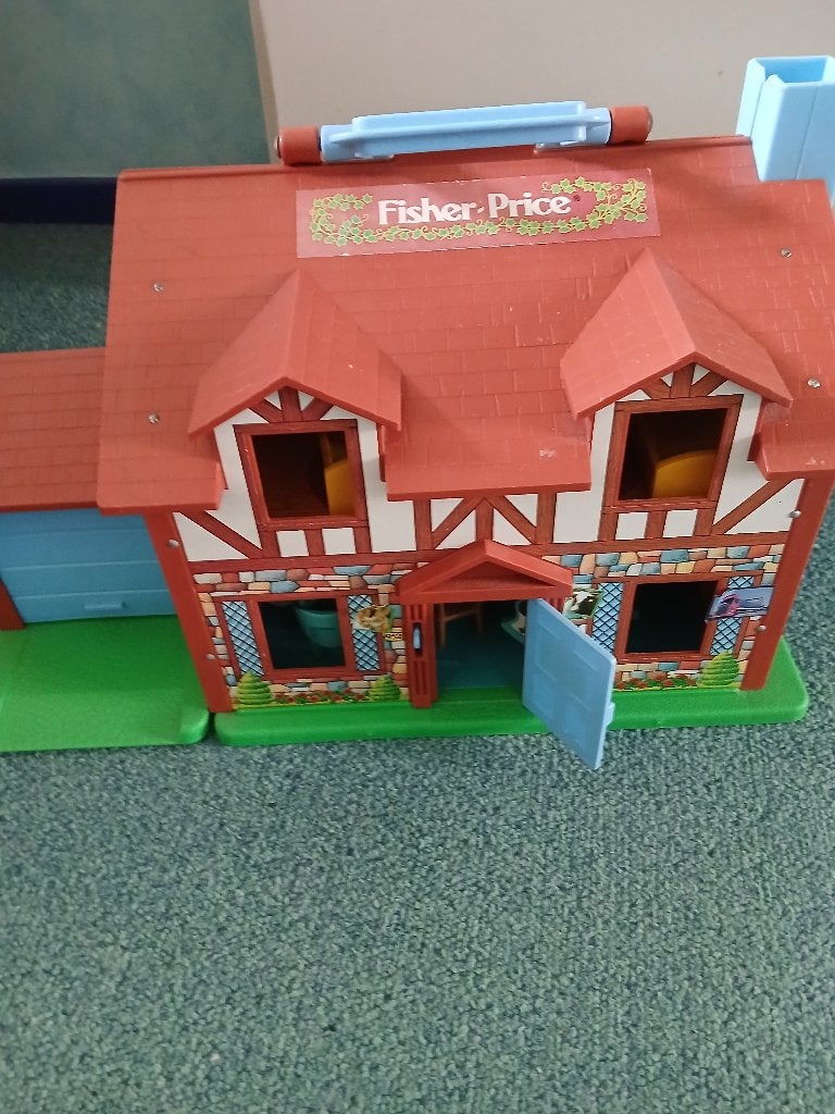 vintage Fisher Price huis met toebehoren, Ophalen of Verzenden, Gebruikt