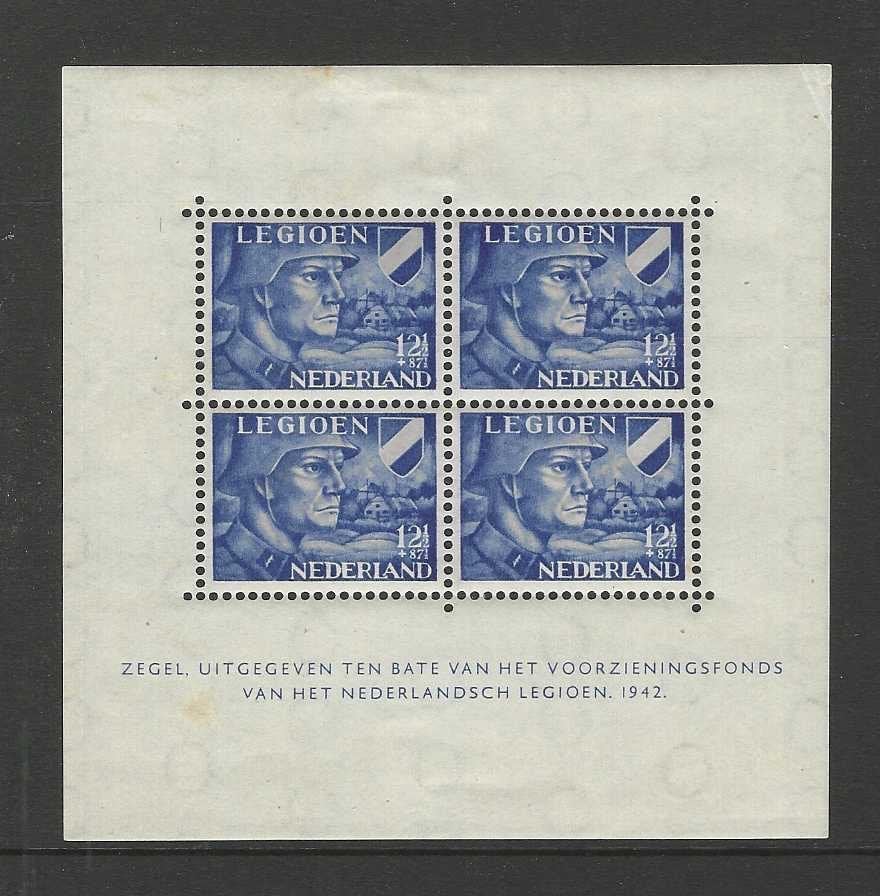 Nederland V402- V403 Legioen blokken de minmaal  plakker, Postzegels en Munten, Postzegels | Nederland, Verzenden, Na 1940, Postfris