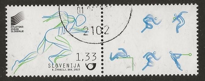 Slovenie 109, atletiek, Verzenden, Overige landen, Gestempeld
