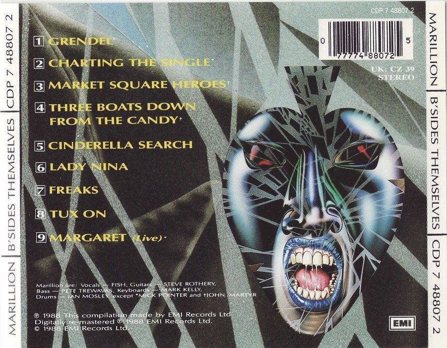 CD - Marillion (Fish) - B'sides themselves - 1988, Rock, Ophalen of Verzenden, Zo goed als nieuw, Album