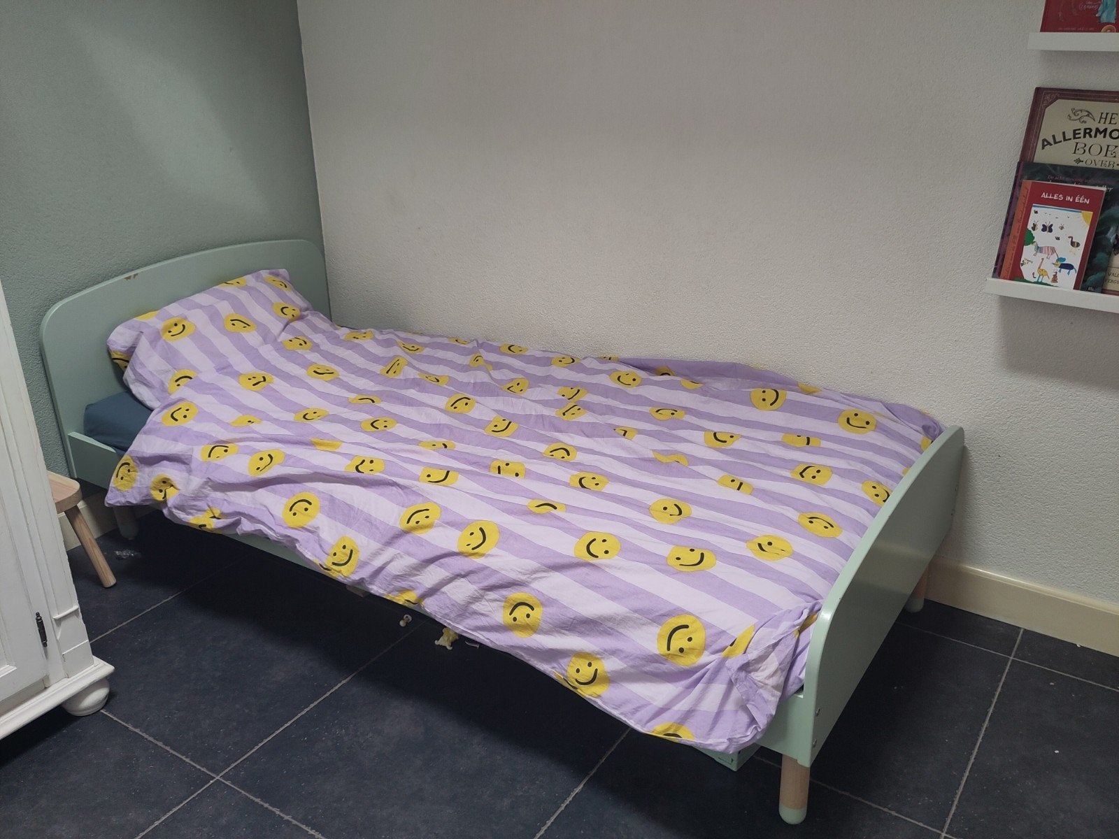 Flexa Play Bed Mintgroen 90x200, Kinderen en Baby's, Kinderkamer | Bedden, 85 tot 100 cm, Gebruikt, 180 cm of meer, Ophalen