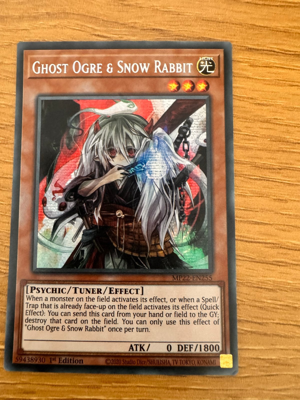 Yu-Gi-Oh! Ghost Ogre & Snow Rabbit MP22-EN255 1st Ed., Hobby en Vrije tijd, Verzamelkaartspellen | Magic the Gathering, Verzenden