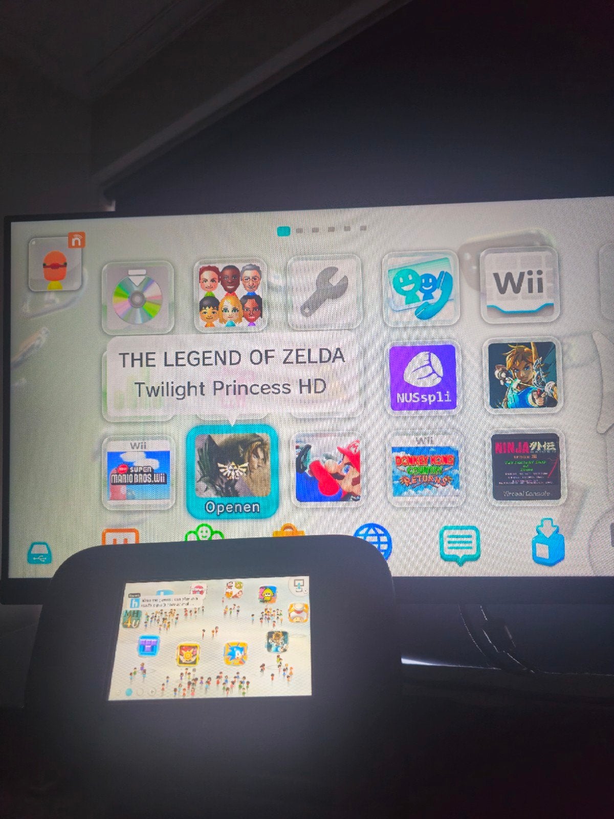 Nintendo Wii U Zwart met games en accessoires, Spelcomputers en Games, Spelcomputers | Nintendo Wii U, Ophalen, Gebruikt, Met 1 controller