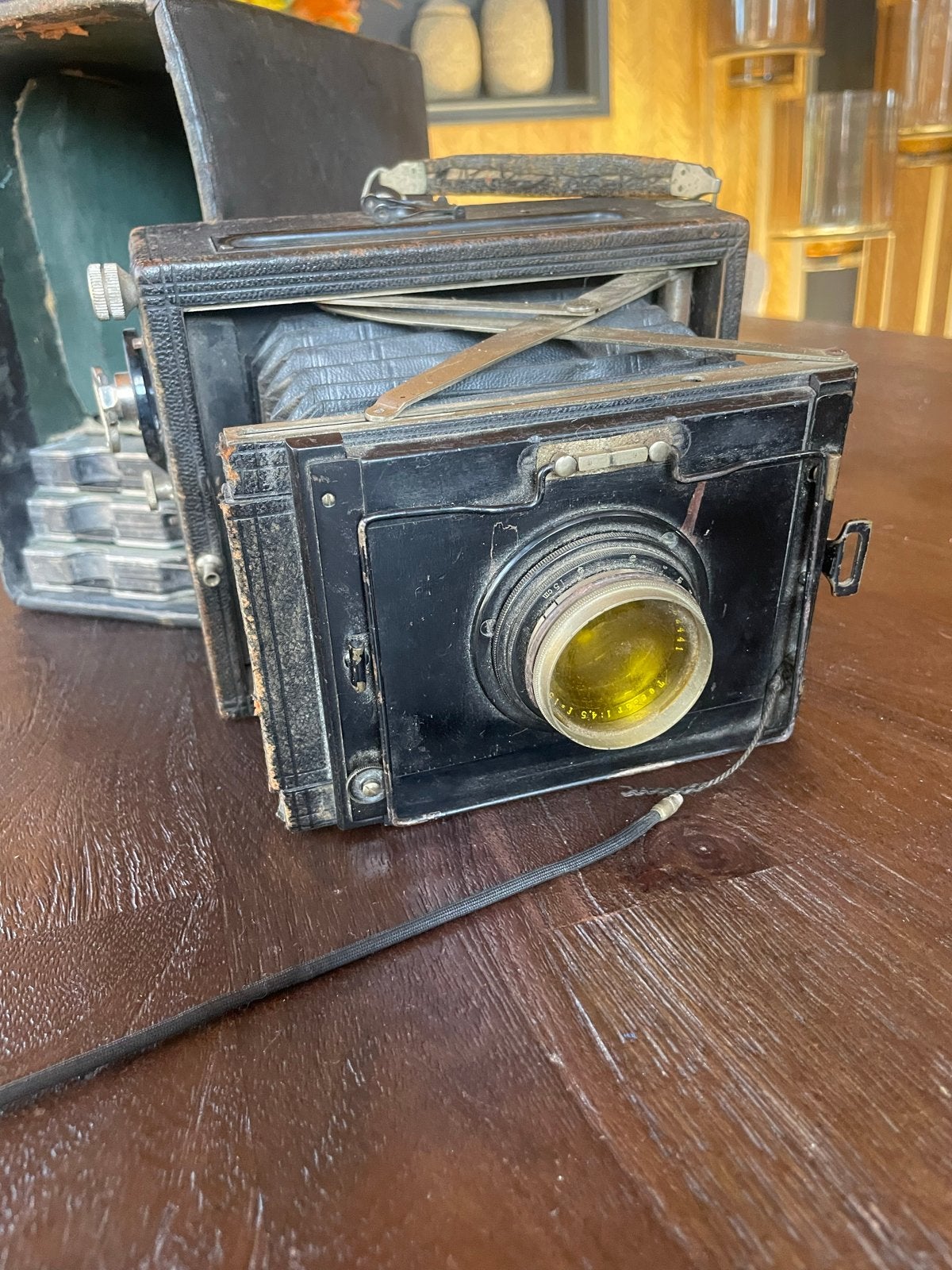 Antieke Contessa-Nettel Balgcamera met Accessoires, Ophalen of Verzenden, Gebruikt, Spiegelreflex, Overige Merken